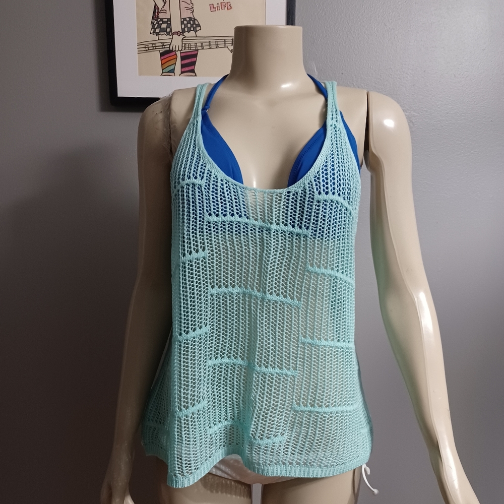 Womens L knitted/crochet cover up top (please see pictures)
